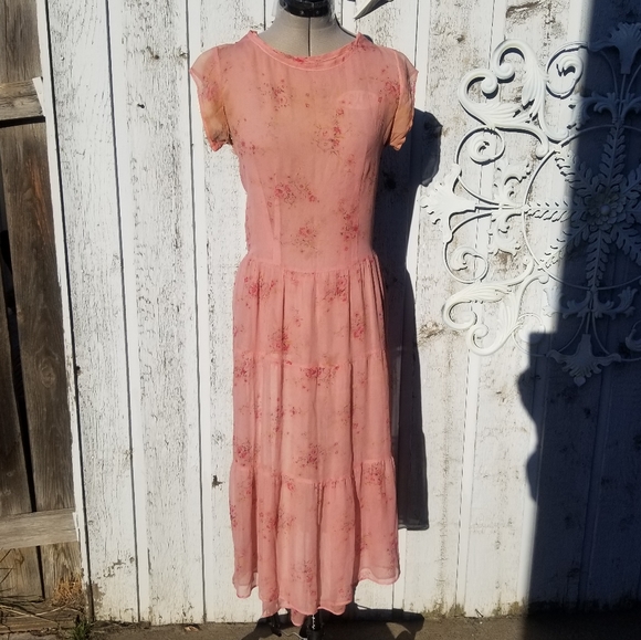 DOEN like vintage Pink Silk Sheer Dress - Picture 14 of 16